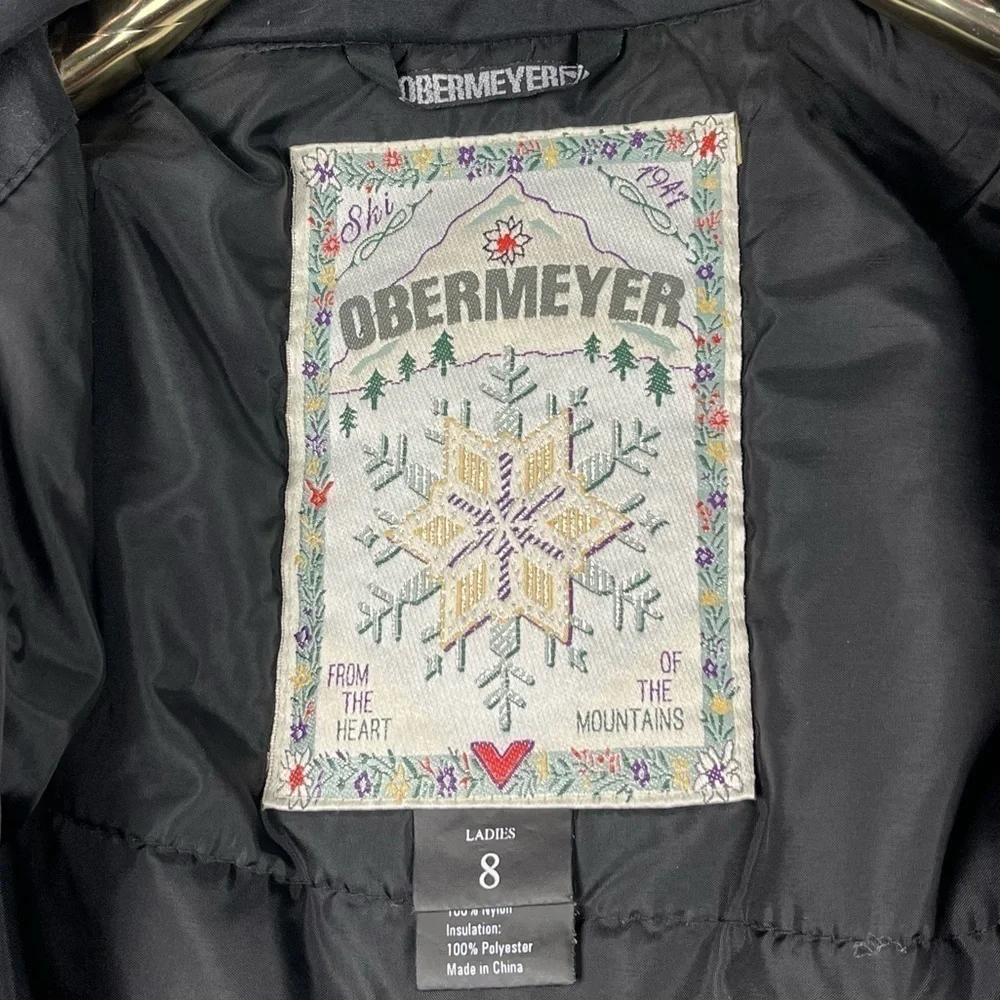OBERMEYER AUSTIN EMBROIDERED FLORAL SNOWFLAKE WINTER SNOW SKI JACKET